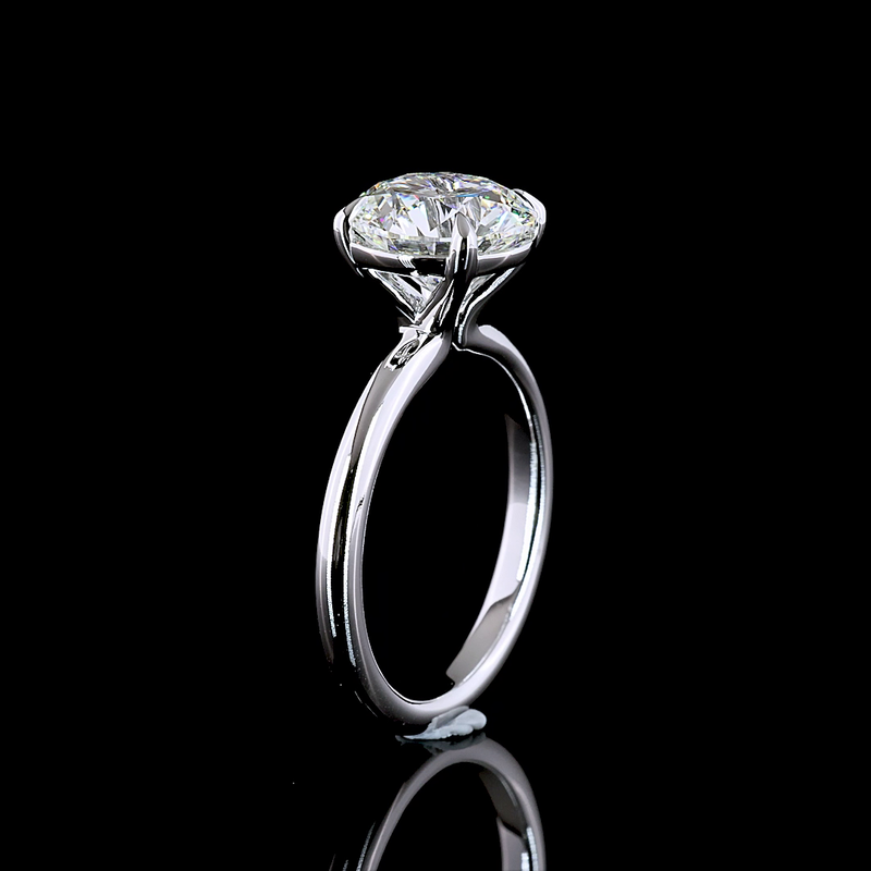 3ct Round Diamond Solitaire Engagement Ring
