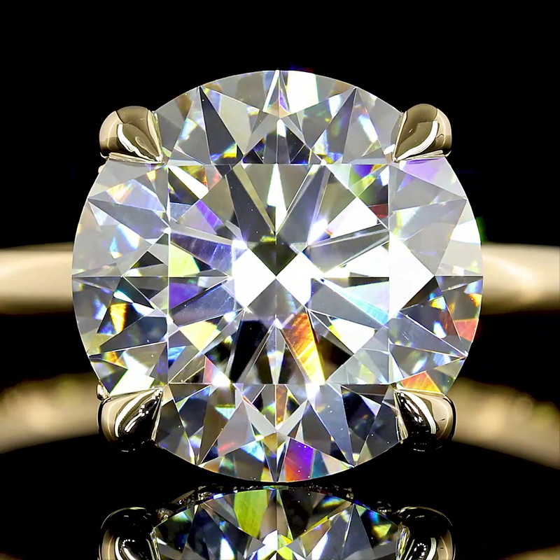 3ct Round Diamond Hidden Halo Engagement Ring