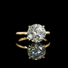 4ct Round Diamond Solitaire Engagement Ring