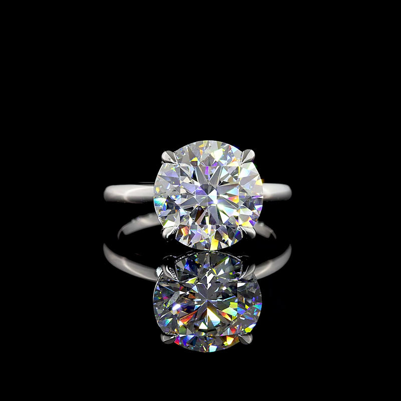 5ct Round Diamond Solitaire Engagement Ring