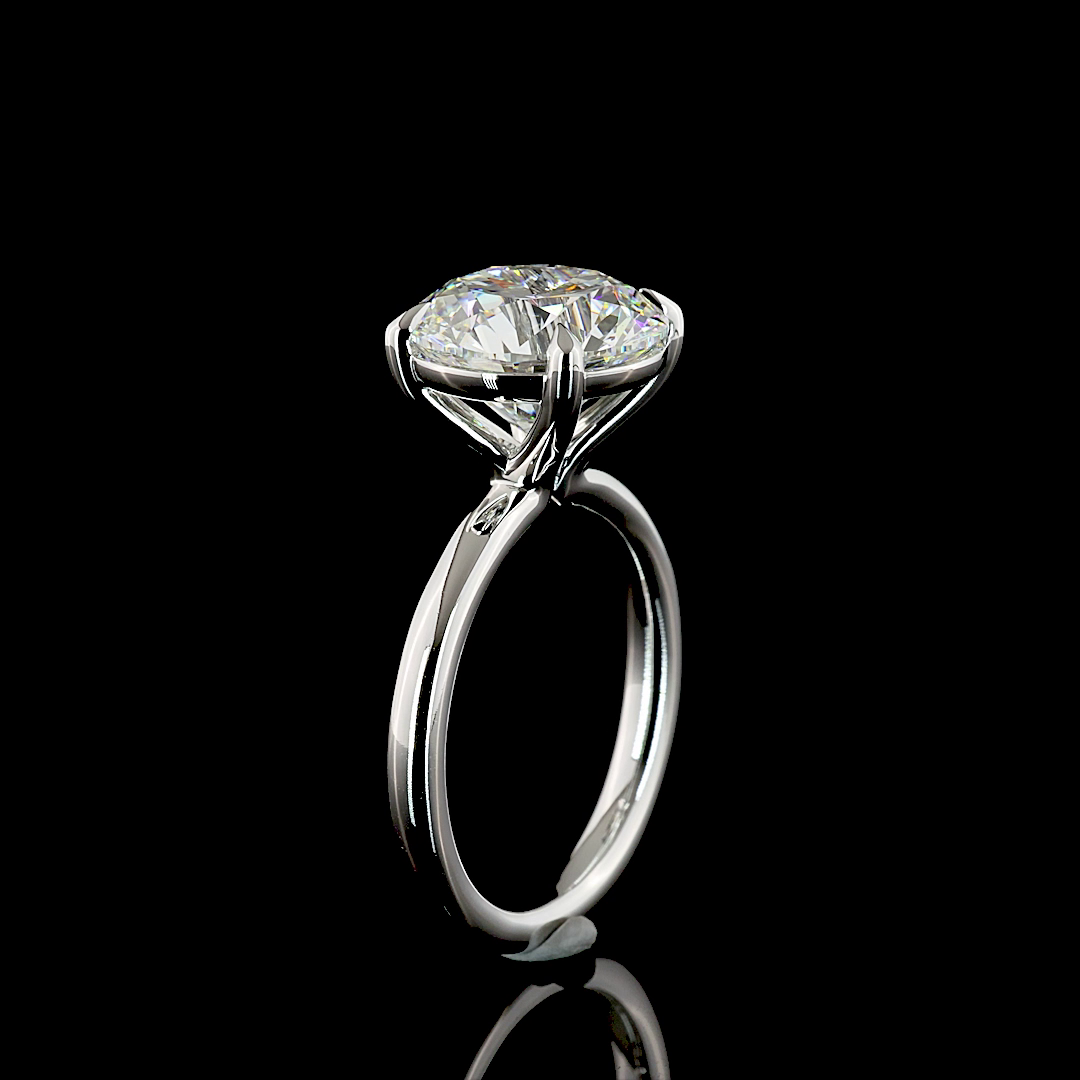 5ct Round Diamond Solitaire Engagement Ring