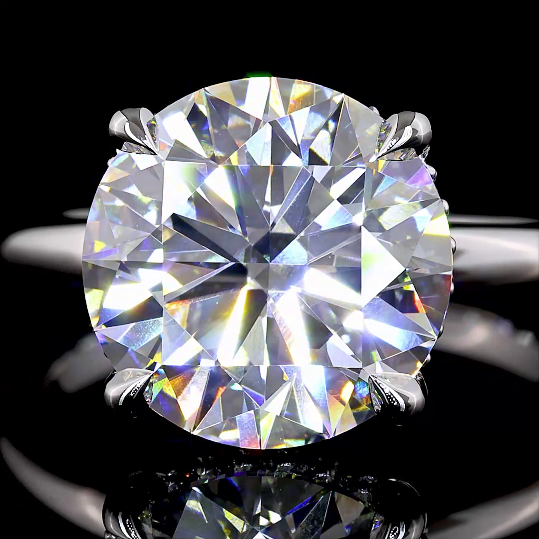 5ct Round Diamond Hidden Halo Engagement Ring