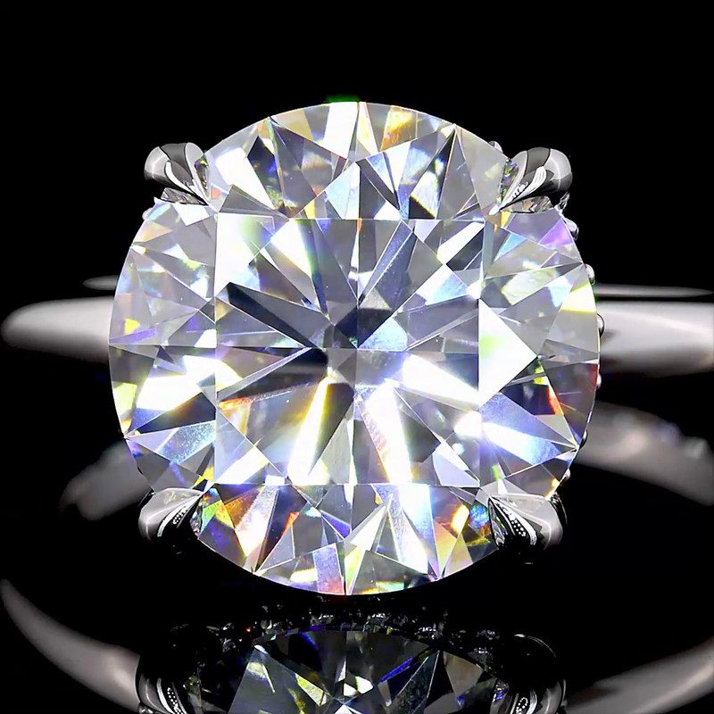 5ct Round Diamond Hidden Halo Engagement Ring