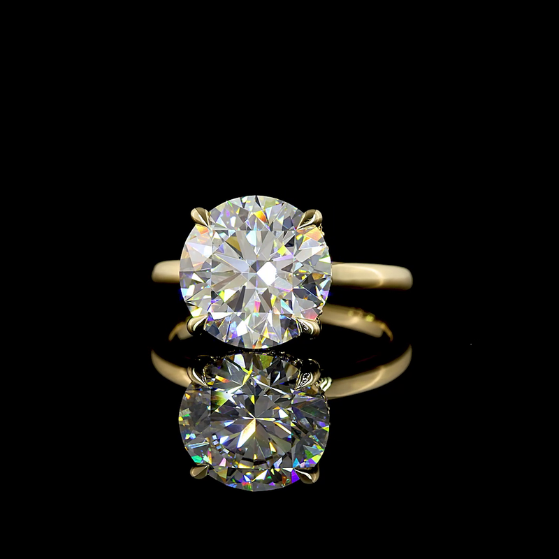 5ct Round Diamond Hidden Halo Engagement Ring