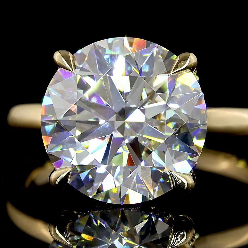 5ct Round Diamond Hidden Halo Engagement Ring