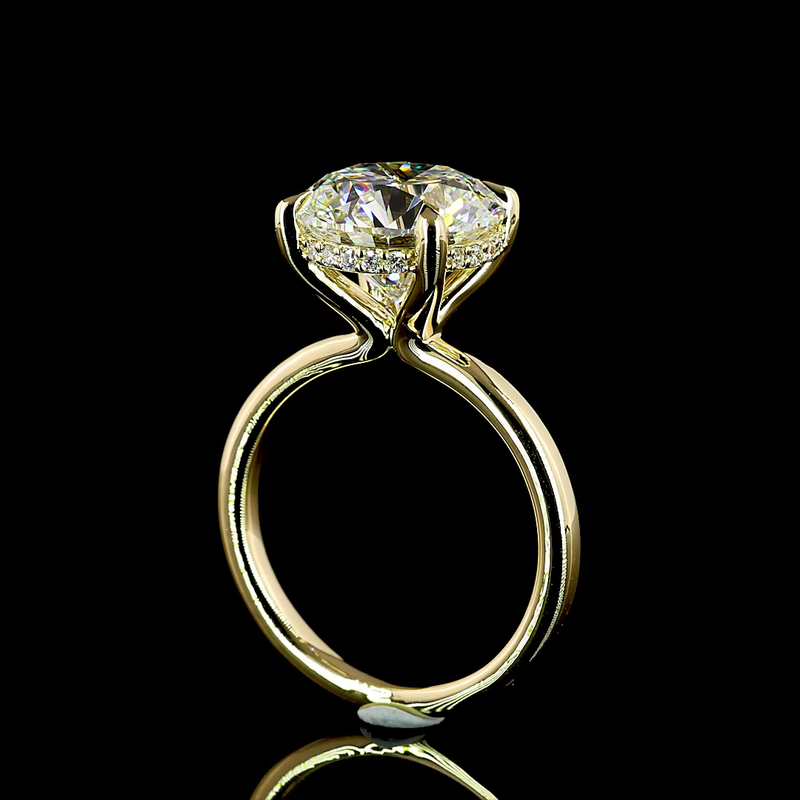 5ct Round Diamond Hidden Halo Engagement Ring