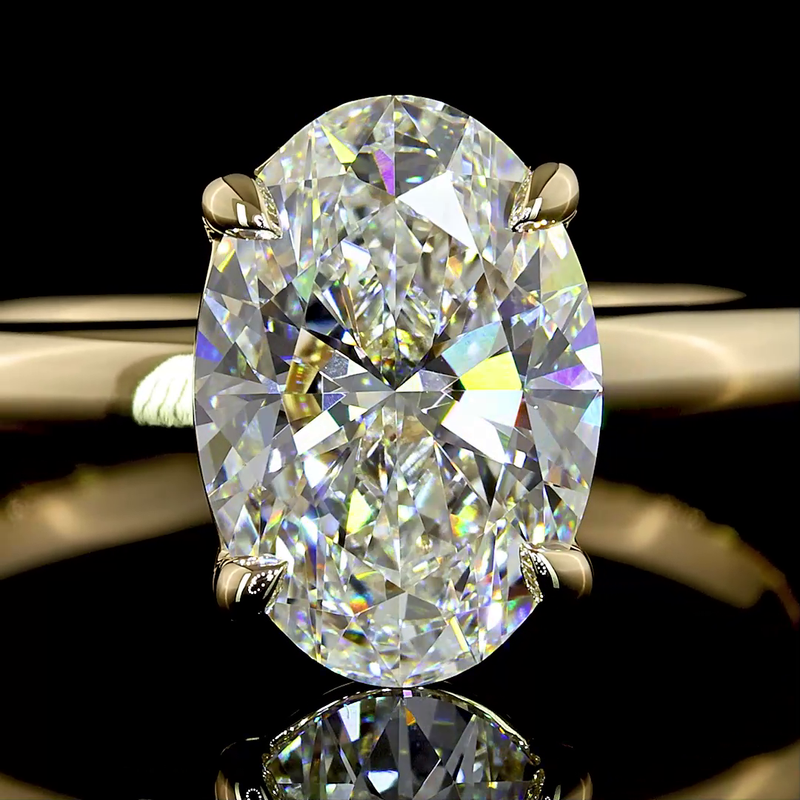 2ct Oval Diamond Solitaire Engagement Ring