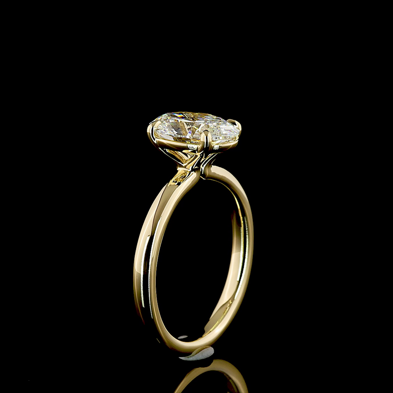 2ct Oval Diamond Solitaire Engagement Ring