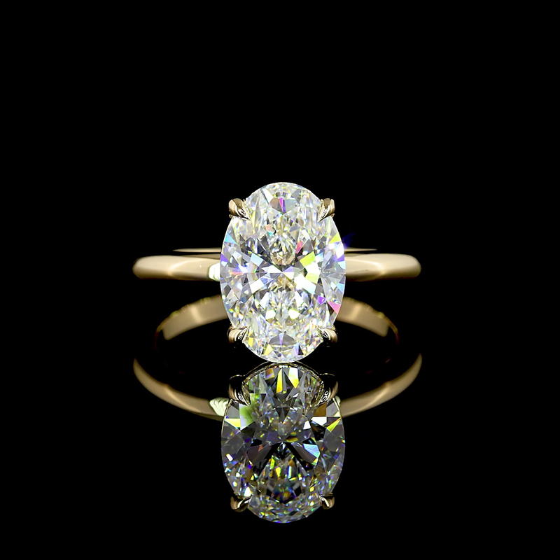 3ct Oval Diamond Solitaire Engagement Ring
