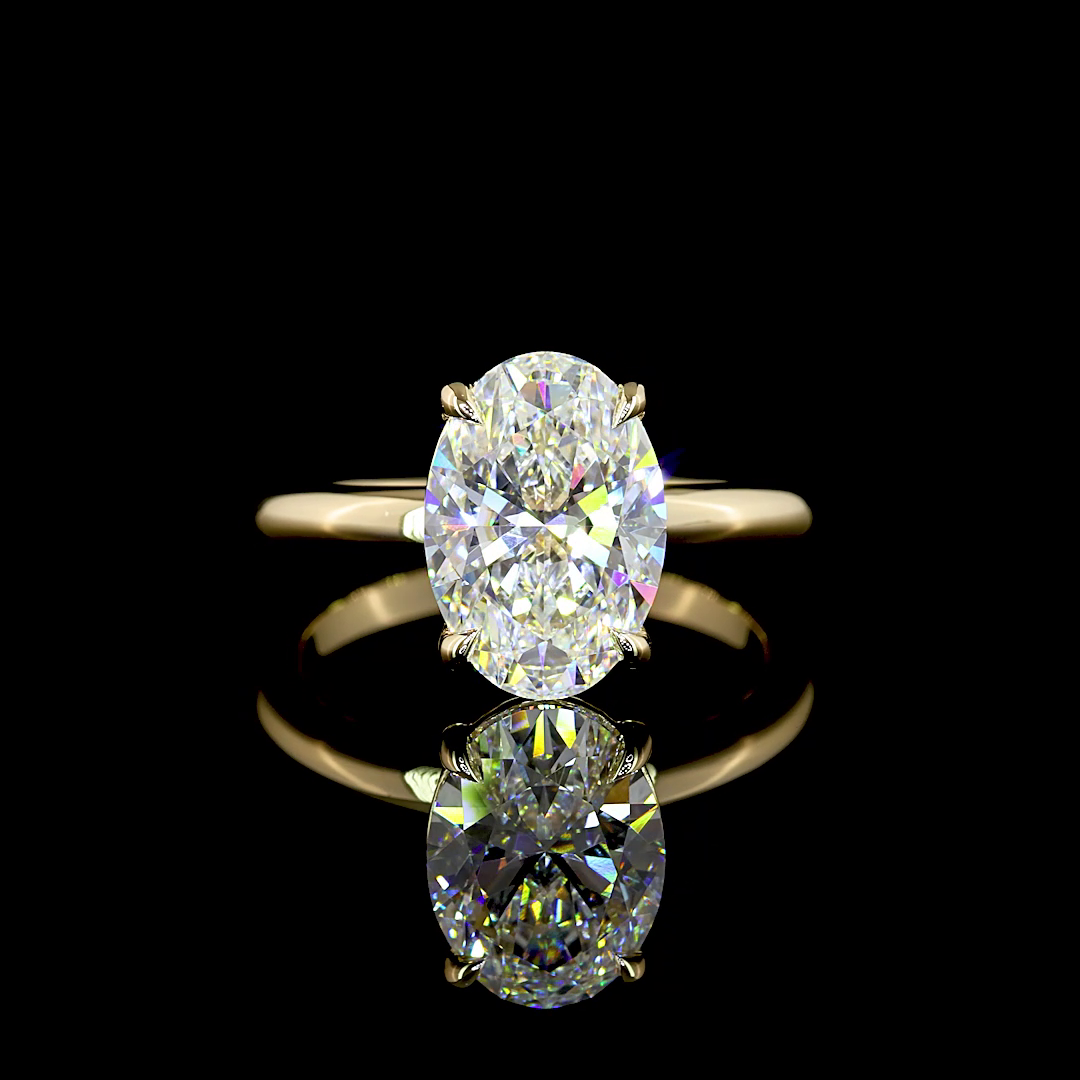 3ct Oval Diamond Solitaire Engagement Ring