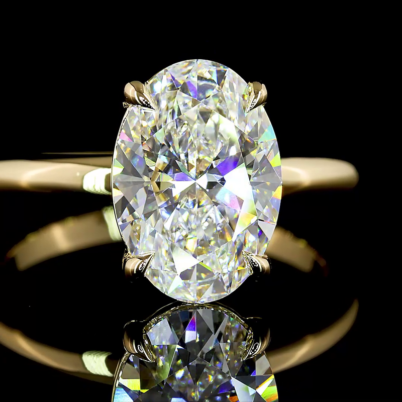 3ct Oval Diamond Solitaire Engagement Ring