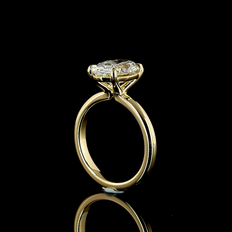 3ct Oval Diamond Solitaire Engagement Ring