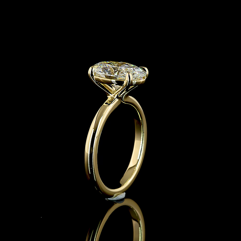 3ct Oval Diamond Solitaire Engagement Ring