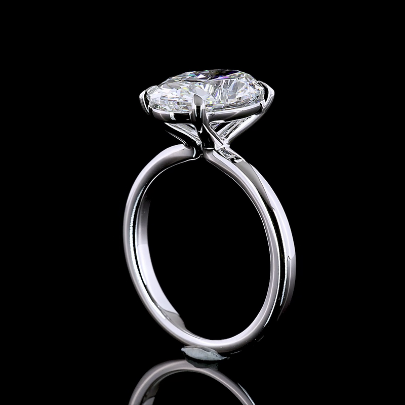 4ct Oval Diamond Solitaire Engagement Ring