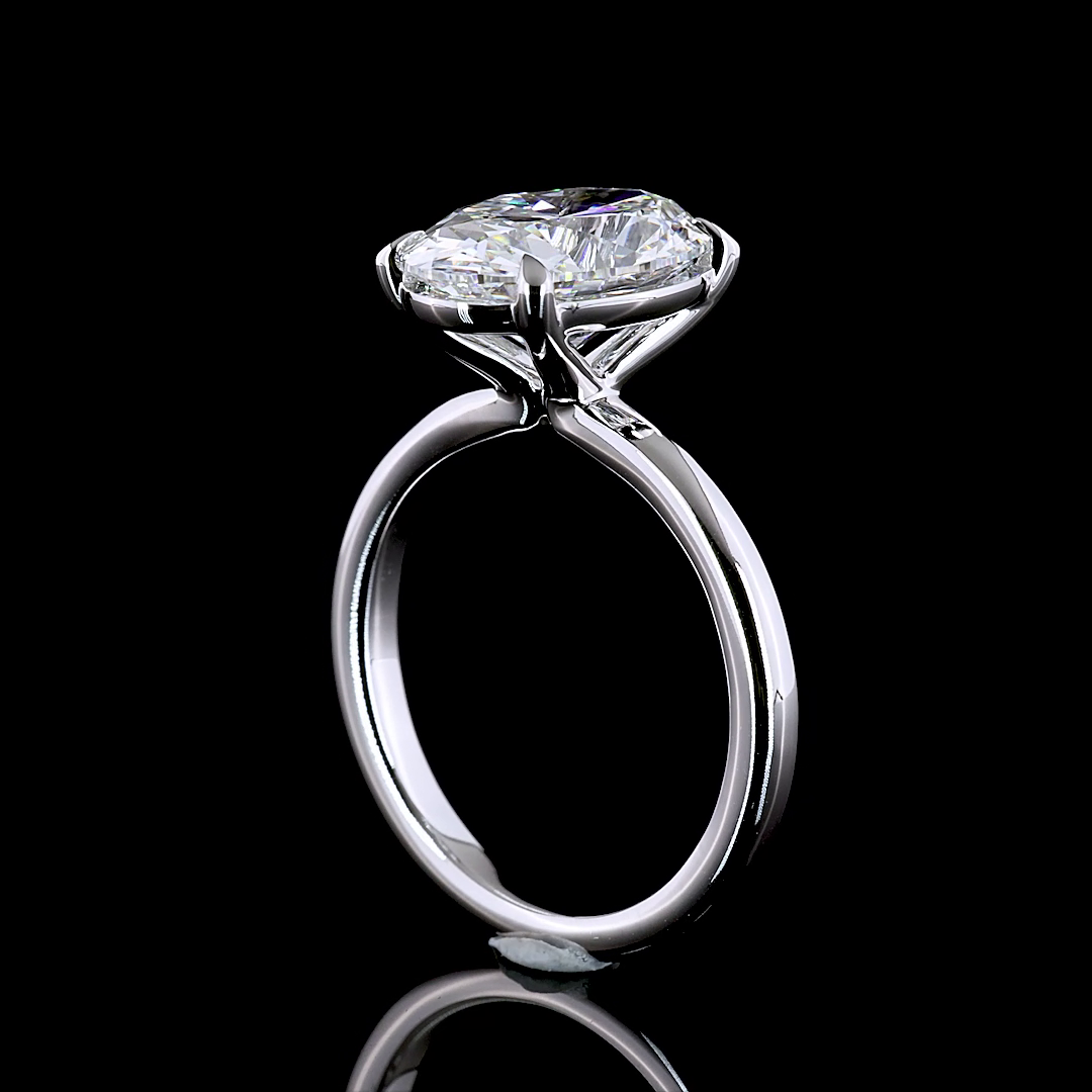 4ct Oval Diamond Solitaire Engagement Ring