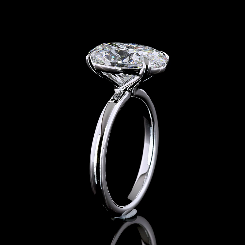 4ct Oval Diamond Solitaire Engagement Ring