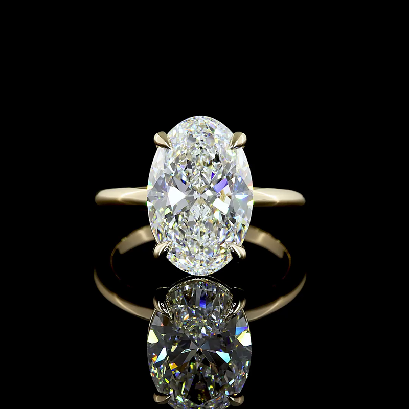 5ct Oval Diamond Solitaire Engagement Ring