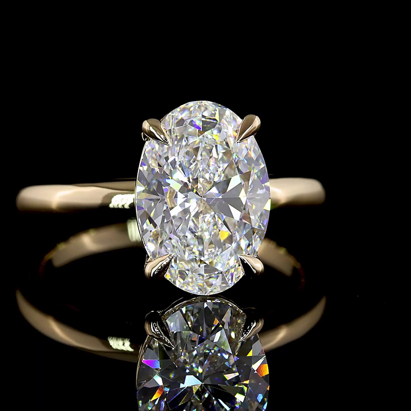 5ct Oval Diamond Solitaire Engagement Ring