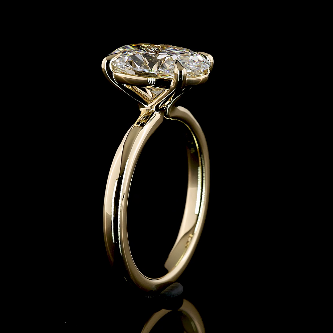 5ct Oval Diamond Solitaire Engagement Ring