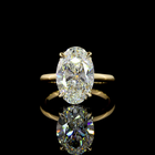 5ct Oval Diamond Hidden Halo Engagement Ring