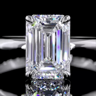 2ct Emerald Diamond Solitaire Engagement Ring