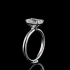 2ct Emerald Diamond Solitaire Engagement Ring