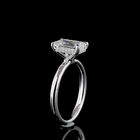 2ct Emerald Diamond Hidden Halo Engagement Ring