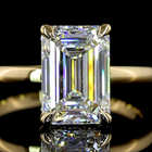 3ct Emerald Diamond Hidden Halo Engagement Ring