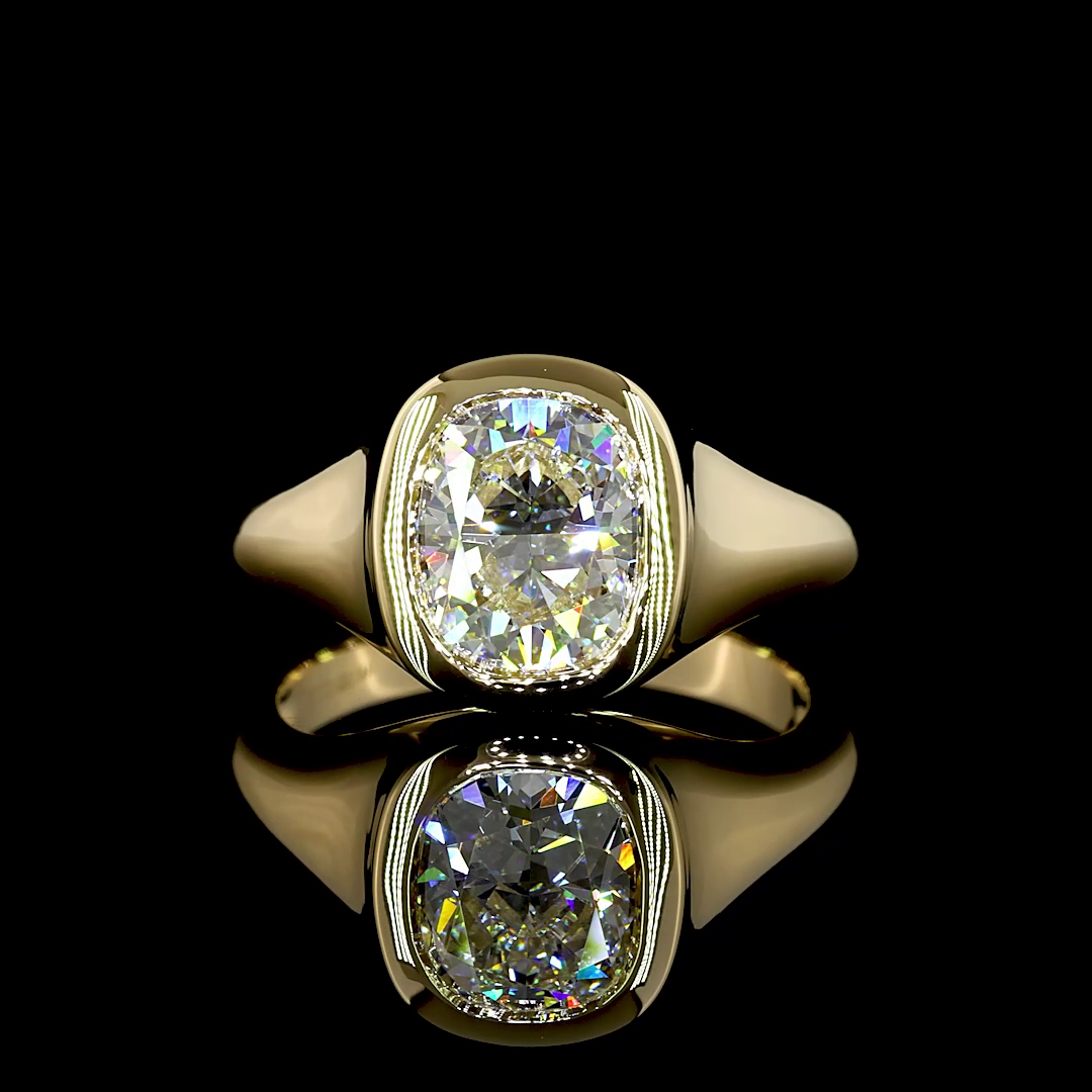 2ct Cushion Brilliant Diamond Solitaire Engagement Ring