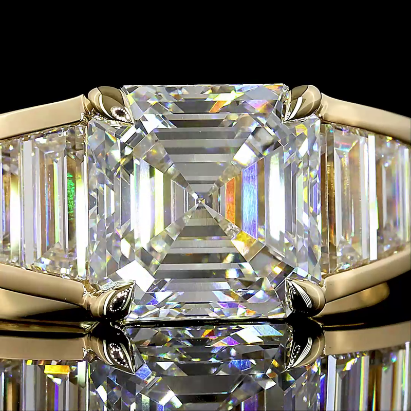 3ct Prong Asscher Special Engagement Ring