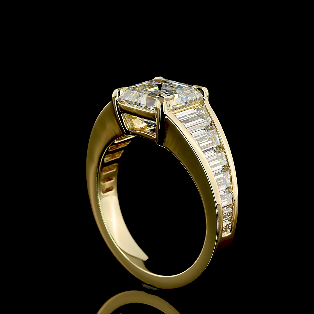 3ct Prong Asscher Special Engagement Ring