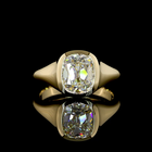 2ct Cushion Brilliant Diamond Solitaire Engagement Ring