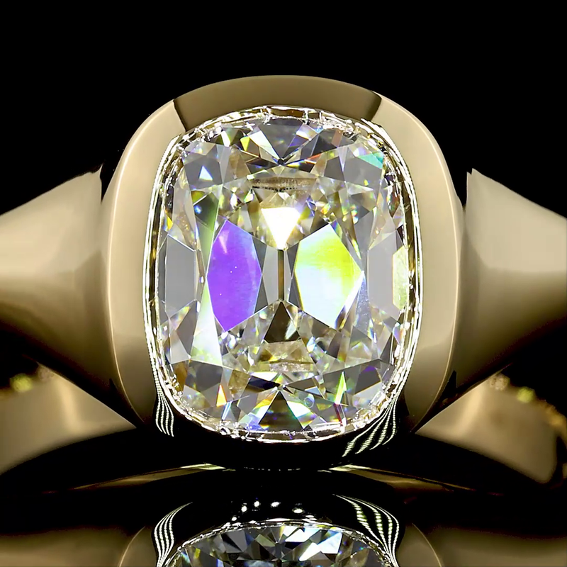 2ct Cushion Brilliant Diamond Solitaire Engagement Ring