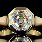 2ct Octagon Diamond Solitaire Engagement Ring