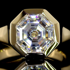 3ct Octagon Diamond Solitaire Engagement Ring