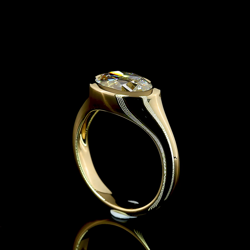 2ct Antique Oval Diamond Solitaire Engagement Ring