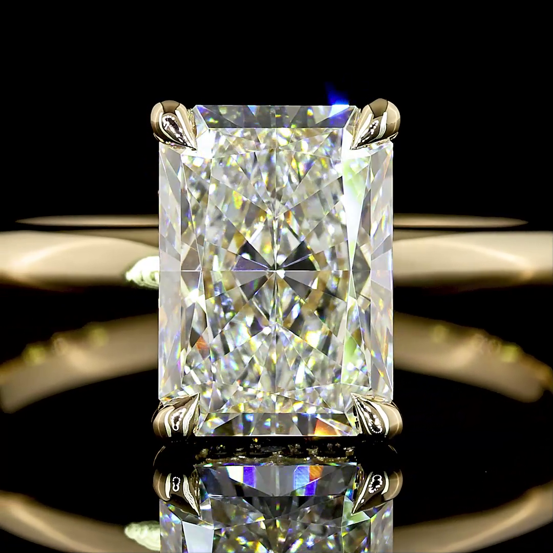 2ct Radiant Diamond Hidden Halo Engagement Ring