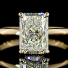 2ct Radiant Diamond Hidden Halo Engagement Ring