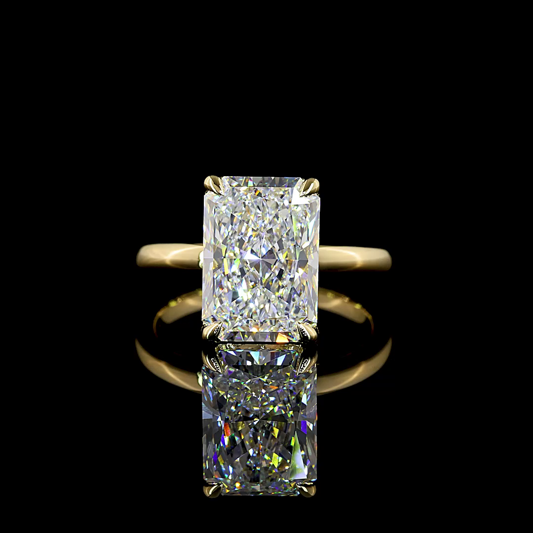5ct Radiant Diamond Solitaire Engagement Ring