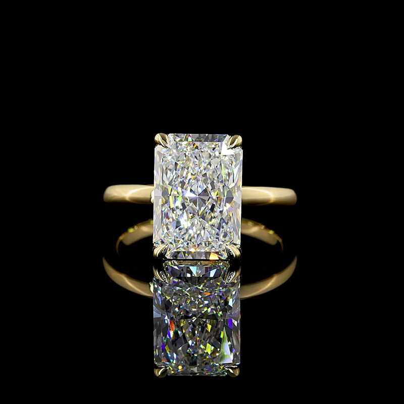 5ct Radiant Diamond Solitaire Engagement Ring