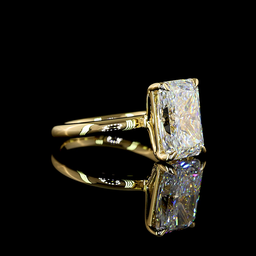 5ct Radiant Diamond Solitaire Engagement Ring