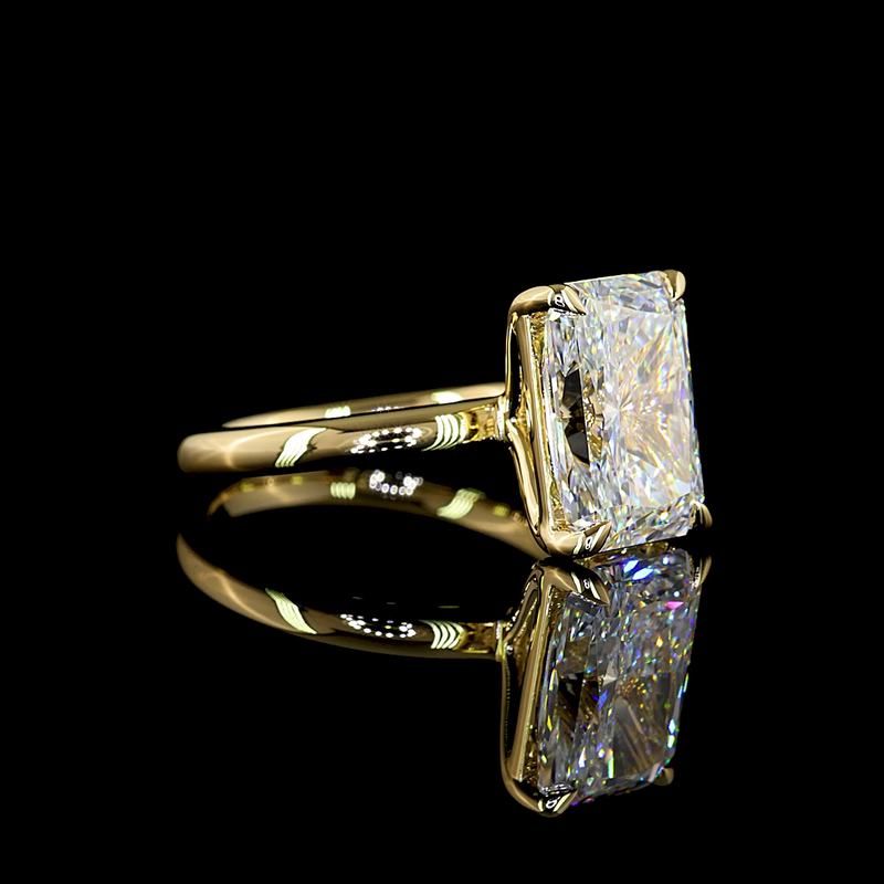 5ct Radiant Diamond Solitaire Engagement Ring