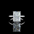 5ct Radiant Diamond Hidden Halo Engagement Ring