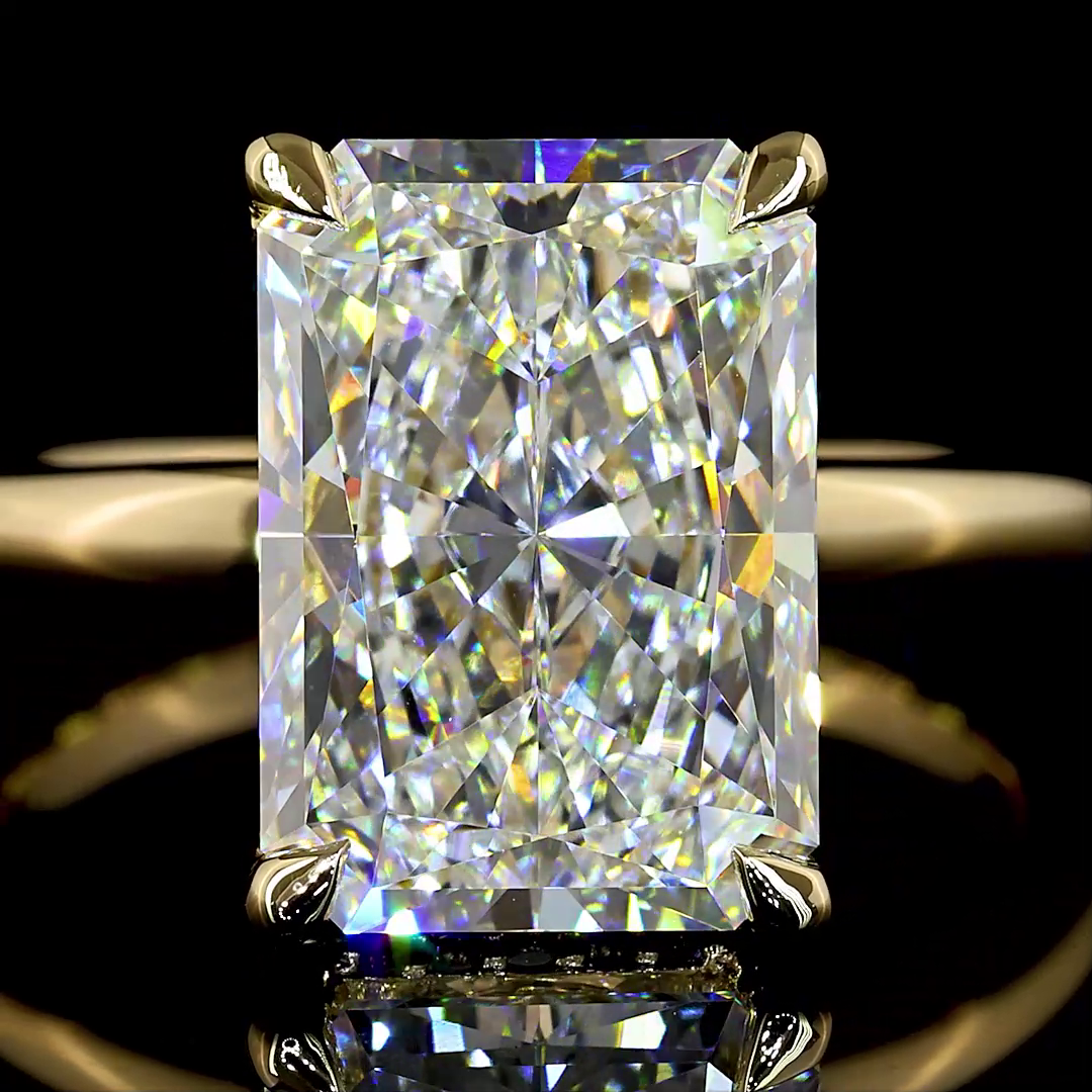 5ct Radiant Diamond Hidden Halo Engagement Ring