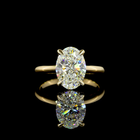 3ct Oval Diamond Hidden Halo Engagement Ring