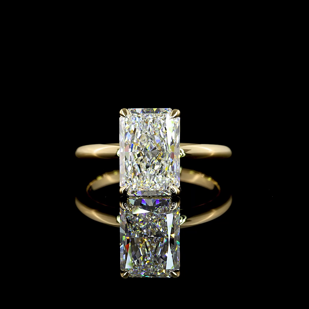3ct Radiant Diamond Solitaire Engagement Ring
