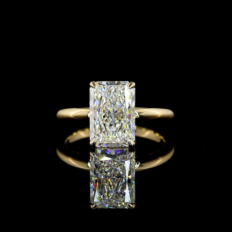 3ct Radiant Diamond Solitaire Engagement Ring