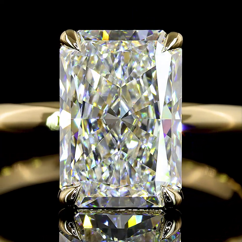 3ct Radiant Diamond Solitaire Engagement Ring