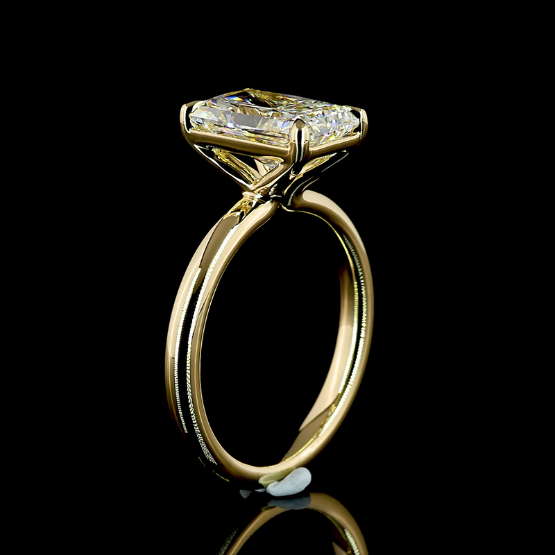3ct Radiant Diamond Solitaire Engagement Ring