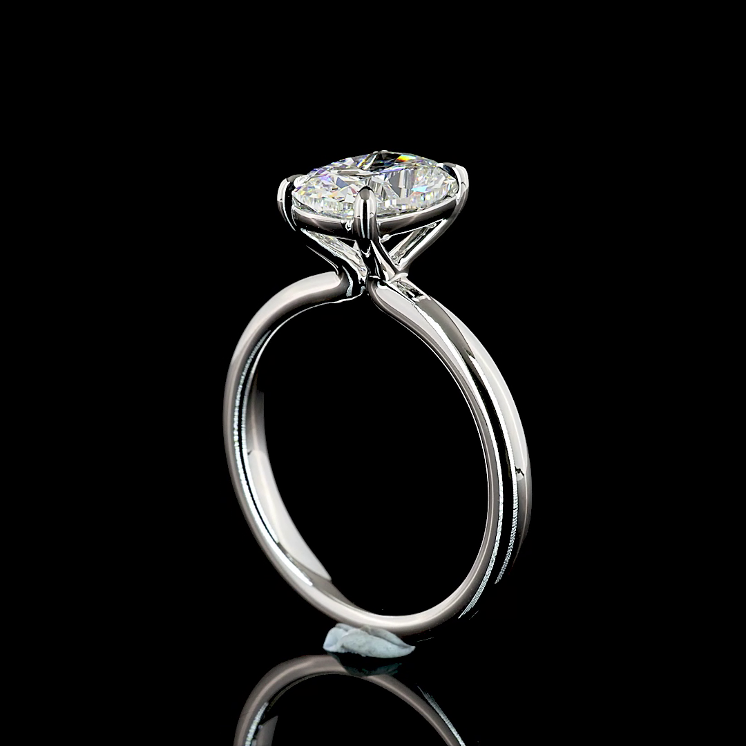 2ct Cushion Diamond Solitaire Engagement Ring